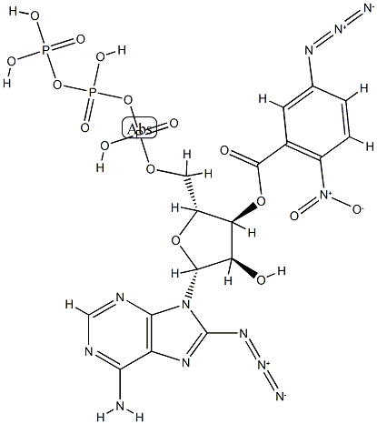 5-azido-2-nitrobenzoyl-8-azido ATP 结构式