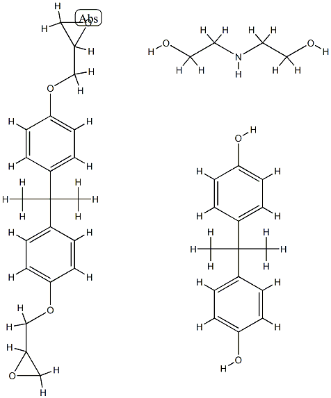 Phenol, 4,4'-(1-methylethylidene)bis-, polymer with 2,2'-iminobis[ethanol] and 2,2'-[(1-methylethylidene) bis(4,1-phenyleneoxymethylene)]bis[oxirane] 结构式