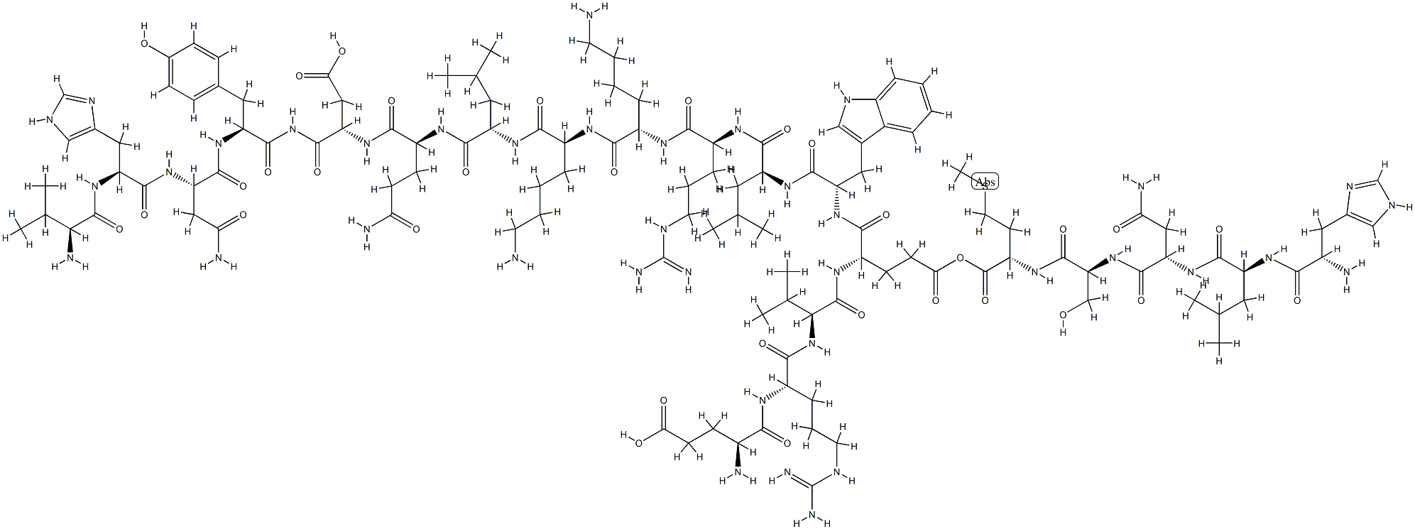 parathyroid hormone (14-34) amide, Tyr(34)- 结构式