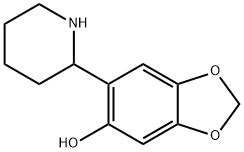 6-(2-哌啶基)-1,3-苯并二恶茂-5-醇 结构式