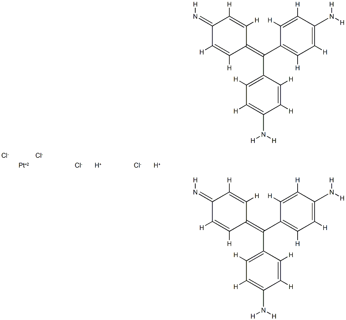 tetrachloroplatinate dianion-basic fuchsin complex 化学構造式