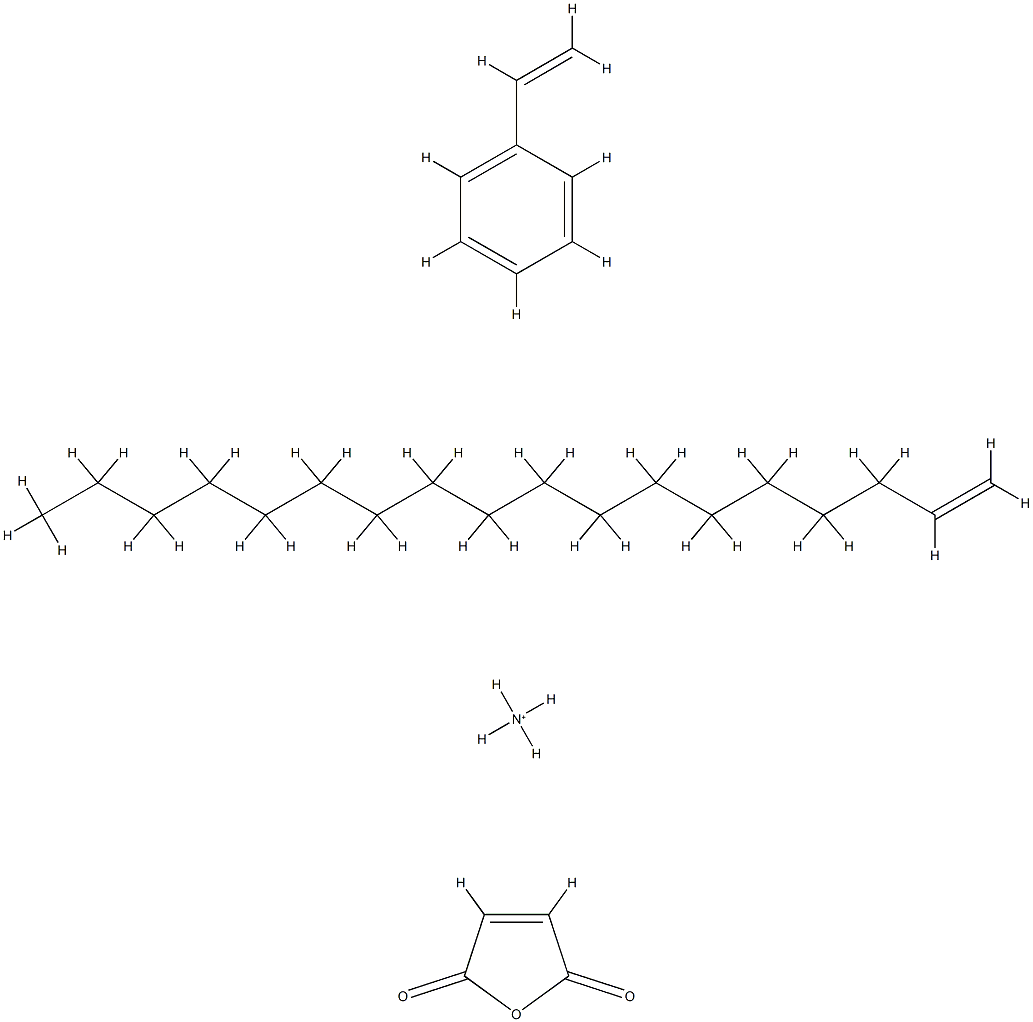 2,5-Furandione, polymer with ethenylbenzene and 1-octadecene, ammonium salt 结构式