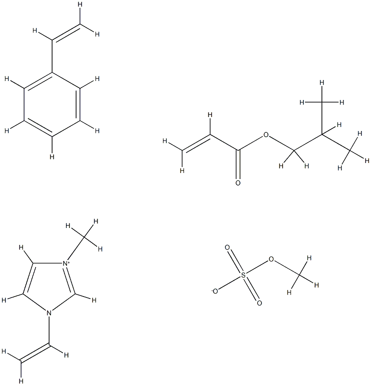 1H-Imidazolium, 1-ethenyl-3-methyl-, methyl sulfate, polymer with ethenylbenzene and 2-methylpropyl 2-propenoate|