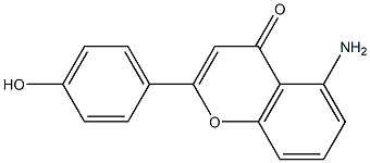 4H-1-Benzopyran-4-one,5-amino-2-(4-hydroxyphenyl)-(9CI),129974-42-1,结构式