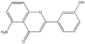 4H-1-Benzopyran-4-one,5-amino-2-(3-hydroxyphenyl)-(9CI) 结构式