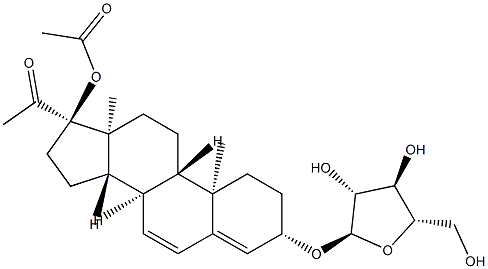 chlormadinol acetate-3-O-alpha-arabinofuranoside,129990-43-8,结构式