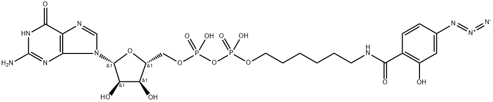 GDP-hexanolaminyl-4-azidosalicylic acid Structure