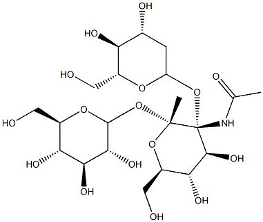 methyl O-(2-acetamido-2-deoxy-beta-glucopyranosyl)-(1-6)-O-alpha-glucopyranosyl-(1-2)-alpha-glucopyranoside,130051-18-2,结构式