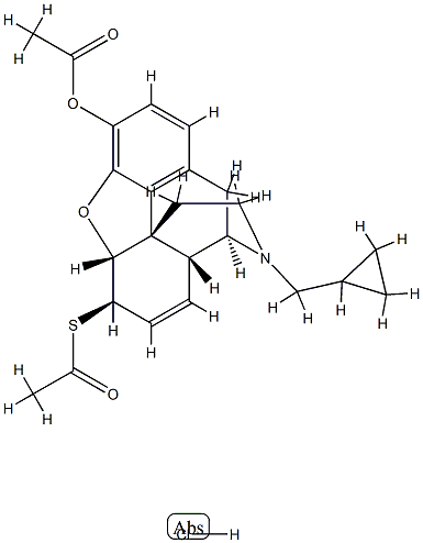 3-acetyl-6-(acetylthio)-N-(cyclopropylmethyl)normorphine,130155-96-3,结构式