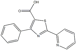 4-苯基-2-(2-吡啶基)噻唑-5-羧酸, 1301738-68-0, 结构式