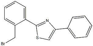 2-{2-(溴甲基)苯基}-4-苯基噻唑 结构式