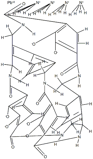 tricatechol hexalactam-lead(II) complex 化学構造式