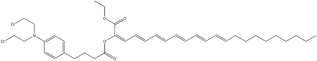 chlorambucil-docosahexaenoic acid conjugate 化学構造式