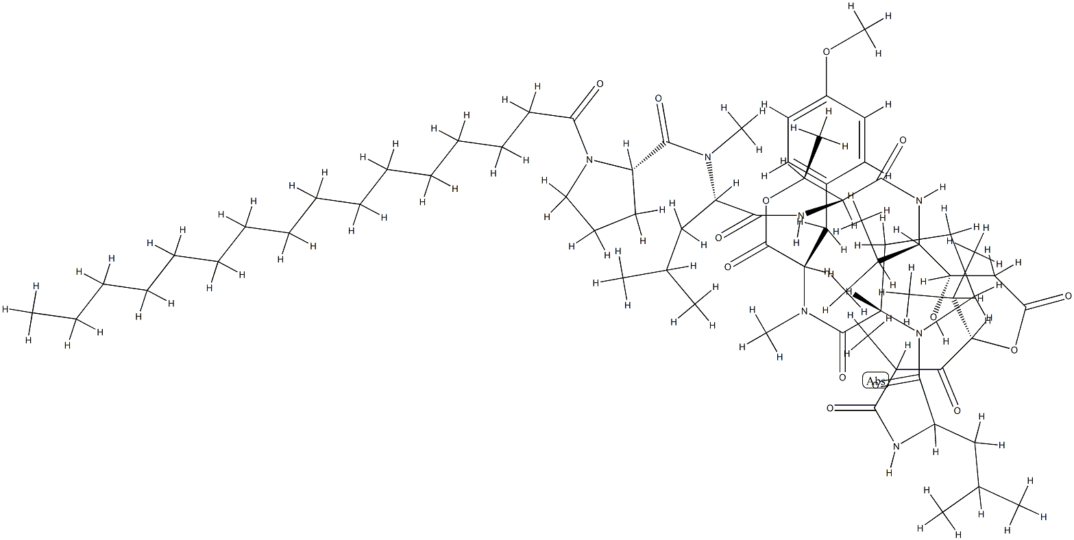 130406-06-3 N-[N-Hexadecanoyl-L-Pro-N-methyl-D-Leu-]cyclo[L-Thr*-[(3S,4R)-3-hydroxy-4-isopropyl-γAbu-]-[(2S,4S)-4-hydroxy*-2,5-dimethyl-3-oxohexanoyl]-L-Leu-L-Pro-N,O-dimethyl-L-Tyr-]