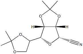2-O,3-O:5-O,6-O-Bis(isopropylidene)-α-D-mannofuranosyl cyanide Struktur