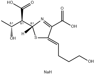2-Thiazoleacetic acid,4-carboxy-2,5-dihydro-5-(4-hydroxybutylidene)-a-[(1R)-1-hydroxyethyl]-, disodium salt, (aS,2R,5Z)- (9CI) Structure