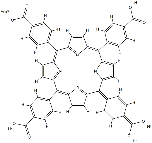 5,10,15,20-tetrakis(4-carboxyphenyl)porphinatocopper(II) 结构式