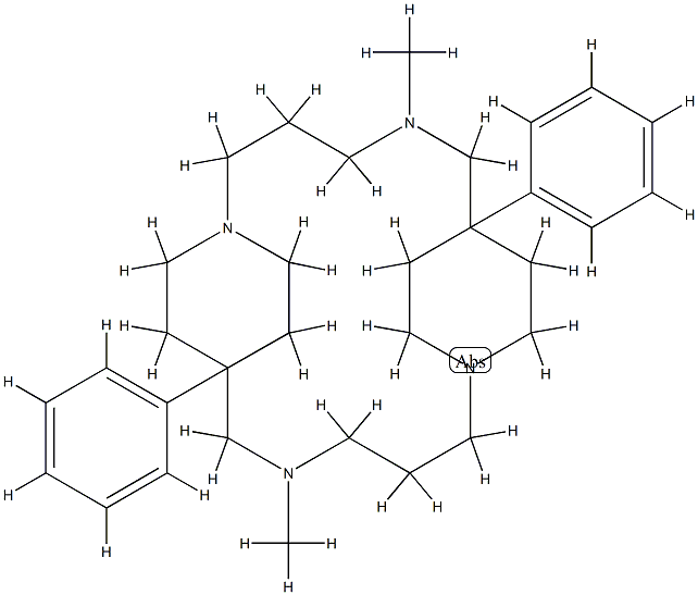 5,14-Dimethyl-7,16-diphenyl-1,5,10,14-tetraazatricyclo[14.2.2.27,10]docosane,13073-11-5,结构式