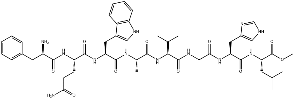bombesin (6-13), Phe(6) methyl ester-,130800-38-3,结构式