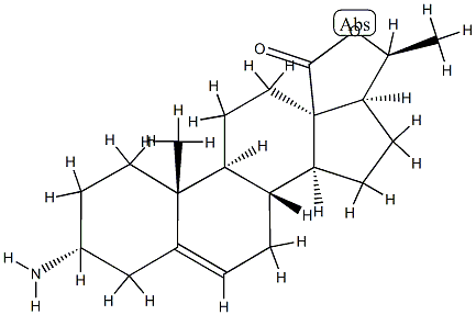 (20S)-3α-Amino-20-hydroxypregn-5-en-18-oic acid γ-lactone Structure