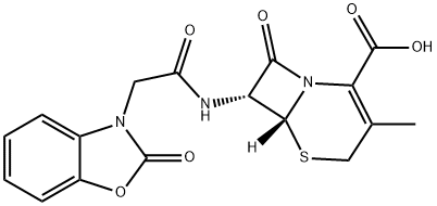 7-(2-benzoxazolon-3-ylacetamido)desacetoxycephalosporanic acid,130970-57-9,结构式
