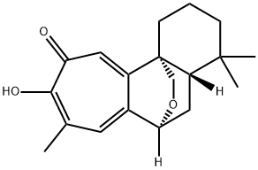 (4aS)-1,2,3,4,4aβ,5,6,11b-オクタヒドロ-9-ヒドロキシ-4,4,8-トリメチル-6α,11bα-(エポキシメタノ)-10H-シクロヘプタ[a]ナフタレン-10-オン 化学構造式