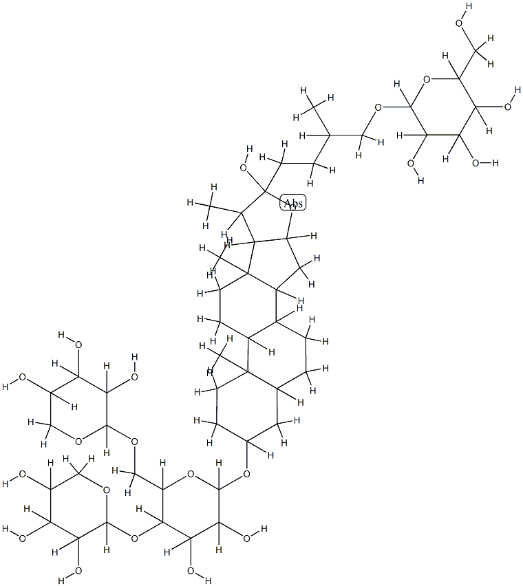 羊齿天冬苷C, 131123-74-5, 结构式