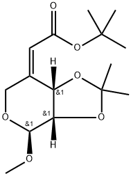 (4Z)-4-Deoxy-4-[2-(1,1-diMethylethoxy)-2-oxoethylidene]-2,3-O-(1-Methylethylidene)-β-L-erythro-pentopyranoside Methyl Ether, 131149-12-7, 结构式