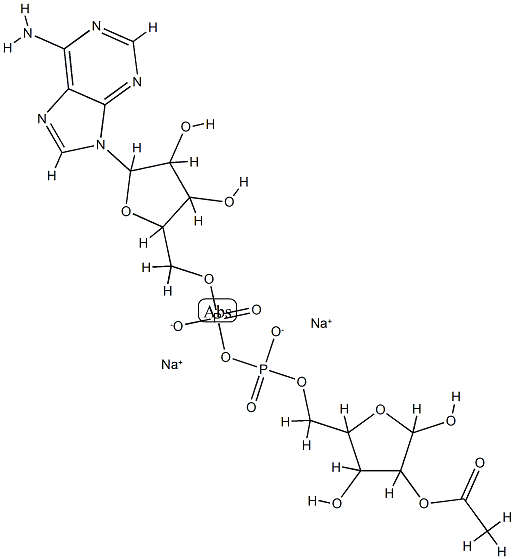 2'/3'-O-Acetyl ADP Ribose
(A Mixture of 2'/3'-O-Acetyl ADP Ribose) 化学構造式