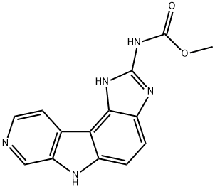 Carbamic  acid,  (1,6-dihydropyrido[4,3:4,5]pyrrolo[3,2-e]benzimidazol-2-yl)-,  methyl  ester  (9CI) Struktur