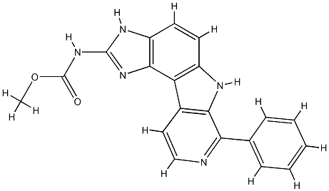 Carbamic  acid,  (1,6-dihydro-7-phenylpyrido[4,3:4,5]pyrrolo[3,2-e]benzimidazol-2-yl)-,  methyl  ester  (9CI) Structure