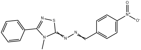 4-Methyl-3-phenyl-D2-1,2,4-thiadiazolin-5-one-p-nitro-benzaldehydeazine Structure