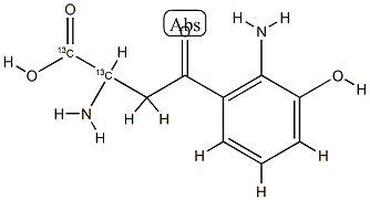 3-Hydroxy-DL-kynurenine-(butyric-1,2-13C2) dihydrobroMide|