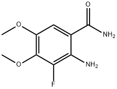 2-アミノ-3-フルオロ-4,5-ジメトキシベンズアミド 化学構造式