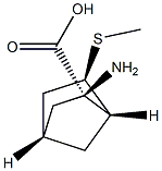 Bicyclo[2.2.1]heptane-2-carboxylic acid, 2-amino-6-(methylthio)-, (2-exo,6-endo)- (9CI) 结构式