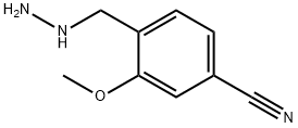 4-(hydrazinylmethyl)-3-methoxybenzonitrile Struktur