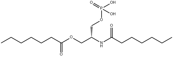 1-heptanoyl-2-heptanoylamino-2-deoxyglycero-3-phosphoglycol 化学構造式