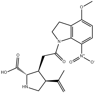 (2S,3S,4S)-Carboxy-4-(1-methylethenyl)-3-pyrrolidineaceticacid4-methoxy-7-nitro-1H-indolinylamide|(2S,3S,4S)-Carboxy-4-(1-methylethenyl)-3-pyrrolidineaceticacid4-methoxy-7-nitro-1H-indolinylamide