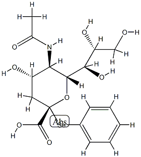 (phenyl 5-acetamido-3,5-dideoxy-2-selenononulopyranosid)onic acid,131569-90-9,结构式