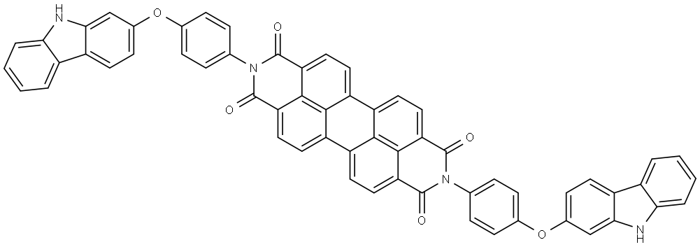 N,N'-bis[p-(carbazol-2-yloxy)phenyl]perylene-3:4,9:10-bis(dicarboximide)  Structure