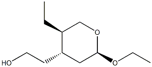 2H-Pyran-4-ethanol,2-ethoxy-5-ethyltetrahydro-,[2R-(2alpha,4bta,5alpha)]-(9CI) Struktur