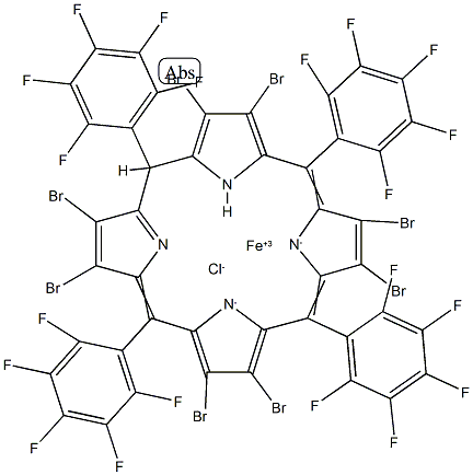 2,3,7,8,12,13,17,18-octabromo-5,10,15,20-tetrakis(pentafluorophenyl)porphyrinato-iron(III) Structure