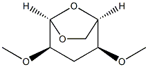 .beta.-D-ribo-Hexopyranose, 1,6-anhydro-3-deoxy-2,4-di-O-methyl- Structure