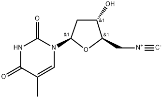 5'-isocyano-5'-deoxythymidine 化学構造式