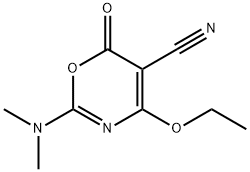 6H-1,3-Oxazine-5-carbonitrile,2-(dimethylamino)-4-ethoxy-6-oxo-(9CI) Struktur