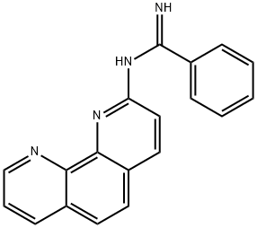 2-[(α-アミノベンジリデン)アミノ]-1,10-フェナントロリン 化学構造式