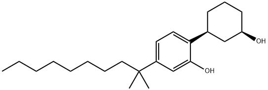3β-[4-(1,1-Dimethylnonyl)-2-hydroxyphenyl]cyclohexane-1β-ol Struktur