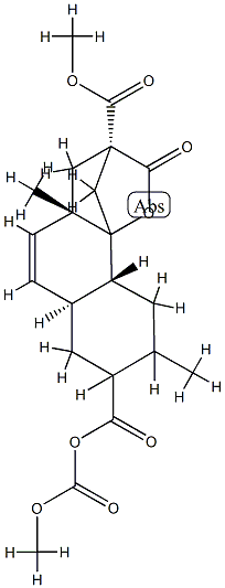 4,11,11-tris(methoxycarbonyl)-6-methyltricyclo(7.4.0.0)tridec-7-ene-4,2-carbolactone,132412-55-6,结构式