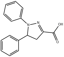 1,5-DIPHENYL-4,5-DIHYDRO-1H-PYRAZOLE-3-CARBOXYLIC ACID Structure