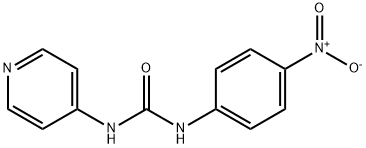 1-[(4-ニトロフェニル)]-3-(ピリジン-4-イル)尿素 化学構造式